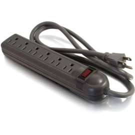 C2G 6-Outlet Power Strip with Surge Suppressor, 6 Receptacles