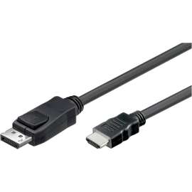 4XEM 6Ft DisplayPort To HDMI Cable - 6 ft DisplayPort/HDMI A/V Cable for Audio/Video Device, TV, Monitor, Projector - First End: 1 x 20-pin DisplayPort Digital Audio/Video - Male - Second End: 1 x 19-pin HDMI Digital Audio/Video - Male - 10.2 Gbit/s