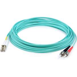 AddOn 1m LC (Male) to ST (Male) Aqua OM4 Duplex Fiber OFNR (Riser-Rated) Patch Cable, 100% compatible and guaranteed to work in OM4 and OM3 applications