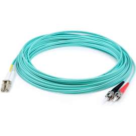 AddOn 2m LC (Male) to ST (Male) Aqua OM4 Duplex Fiber OFNR (Riser-Rated) Patch Cable, 100% compatible and guaranteed to work in OM4 and OM3 applications