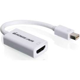 IOGEAR Mini DisplayPort to HDMI Adapter Cable, HDMI/Mini DisplayPort A/V Cable for Video Device, Projector, TV, Monitor, MacBook, iMac, First End: 1 x Mini DisplayPort 1.1a Digital Audio/Video, Male, Second End: 1 x HDMI Digital Audio/Video