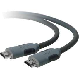 Belkin HDMI Audio/Video Cable, 10 ft HDMI A/V Cable for Audio/Video Device, First End: HDMI Digital Audio/Video, Male, Second End: HDMI Digital Audio/Video