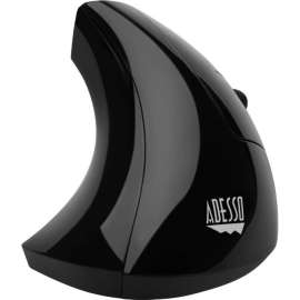 Adesso iMouse E10 2.4 GHz RF Wireless Vertical Ergonomic Mouse, Optical, Wireless, Radio Frequency, 2.40 GHz