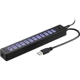 Sabrent 13-Port USB 2.0 Hub with Power Adapter, USB, External, 13 USB Port(s), 13 USB 2.0 Port(s)
