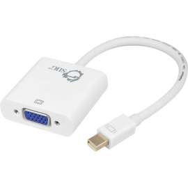 SIIG Mini DisplayPort to VGA Adapter Converter, Mini DisplayPort/VGA Video Cable for Notebook, Video Device, First End: 1 x 20-pin Mini DisplayPort 1.1a Digital Audio/Video, Male, Second End: 1 x 15-pin HD-15