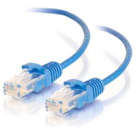 C2G 5ft Cat6 Ethernet Cable, Slim, Snagless Unshielded (UTP), Blue, Slim Category 6 for Network Device