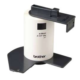 Brother CD/DVD Labels - 2 19/64" x 2 19/64" Length - Direct Thermal - White - 100 Label - Heat Resistant