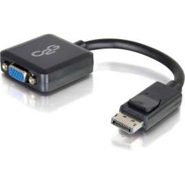 C2G 8in DisplayPort to VGA Adapter Converter, M/F, DisplayPort/VGA for Notebook, Tablet, Monitor, Video Device, 8", 1 x DisplayPort Male Digital Audio/Video