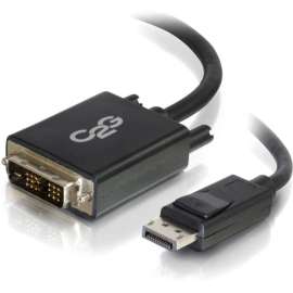 C2G 6ft DisplayPort to DVI Adapter Cable, M/M, DisplayPort/DVI-D for Notebook, Monitor, Desktop Computer, Video Device, 6 ft, 1 x DisplayPort Male Digital Audio/Video