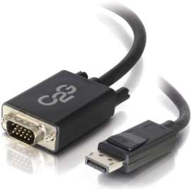 C2G 6ft DisplayPort to VGA Adapter Cable, M/M, DisplayPort/VGA for Notebook, Monitor, Video Device, 6 ft, 1 x DisplayPort Male Digital Audio/Video