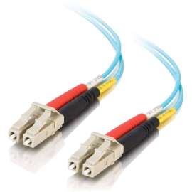 Legrand C2G 15m LC-LC 10Gb 50/125 Duplex Multimode OM3 Fiber Cable, Aqua, 49ft, 15m LC-LC 10Gb 50/125 Duplex Multimode OM3 Fiber Cable, Aqua