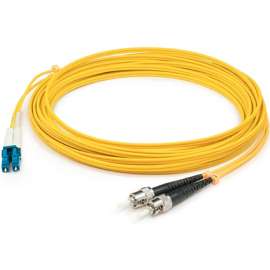 AddOn 1m LC (Male) to ST (Male) Yellow OS2 Duplex Fiber OFNR (Riser-Rated) Patch Cable - 100% compatible and guaranteed to work