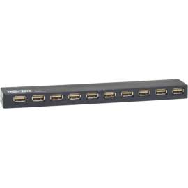 Tripp Lite 10-Port USB 2.0 Mobile Hi-Speed Hub Notebook Laptop Bus Power AC, USB, External, 10 USB Port(s), 10 USB 2.0 Port(s)