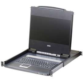 Aten Technologies ATEN CL6700MW DVI Full HD LCD Console-TAA Compliant - 17.3" LCD - Full HD - 1920 x 1080 - 5 x USB - 2 x HDMI - 2 x DVI - 2 x VGA - Keyboard120 V AC, 230 V AC Input Voltage - 1U High