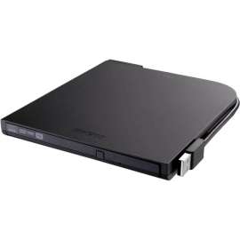 Buffalo Americas BUFFALO 8x Portable DVD Writer with M-DISC Support (DVSM-PT58U2VB), DVD, CD & M-DISC, Ultra Slim and Compact, USB Bus Powered, Integrated USB Cables