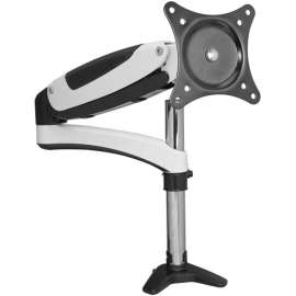 Siig Full-Motion Easy Access Single Monitor Desk Mount - White - 15" to 27" Screen Support - 17.60 lb Load Capacity