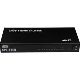 4XEM 16 Port HDMI 4K Splitter, 340 MHz to 340 MHz, 1 x HDMI In, 16 x HDMI Out