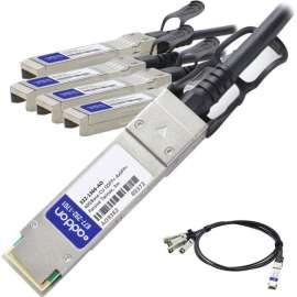 AddOn Dell 332-1366 Compatible TAA Compliant 40GBase-CU QSFP+ to 4xSFP+ Direct Attach Cable (Passive Twinax, 3m), 100% compatible and guaranteed to work