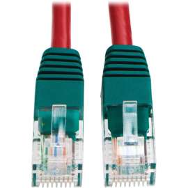 Tripp Lite 10ft Cat5e Cat5 Molded Snagless Crossover Patch Cable RJ45 Red 10', 10 ft Category 5e Network Cable for Network Device, Switch, First End: 1 x RJ-45 Network, Male, Second End: 1 x RJ-45 Network