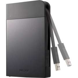 Buffalo Americas BUFFALO MiniStation Extreme NFC USB 3.0 1 TB Rugged Portable Hard Drive (HD-PZN1.0U3B), 2.5" SATA, Integrated USB 3.0 Cable, NFC Unlock Technology, Shock Resistant