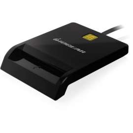 IOGEAR USB Smart Card Reader (Non-TAA), Contact, Cable, USB 2.0, Black