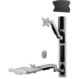 Amer Wall Mount for Keyboard, CPU, Mouse, Flat Panel Display, TAA Compliant, 24" Screen Support, 39.68 lb Load Capacity, 75 x 75, 100 x 100