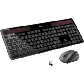 Logitech Wireless Solar Keyboard & Marathon Mouse Combo MK750, USB 2.0 Wireless RF, USB 2.0 Wireless RF, Laser, 1000 dpi