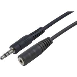 4XEM 10ft 3.5MM Stereo Mini Jack M/F Audio Extension Cable, 10 ft Mini-phone Audio Cable for Audio Device, Headphone, PC, iPod, First End: 1 x Mini-phone Stereo Audio, Female, Second End: 1 x Mini-phone Stereo Audio