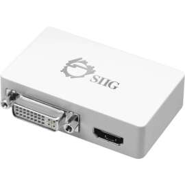 SIIG USB 3.0 to HDMI/DVI Dual Display Adapter, 1 Pack, USB 3.0, 1 x DVI, 1 x DVI-I, 1 x HDMI, DVI, HDMI