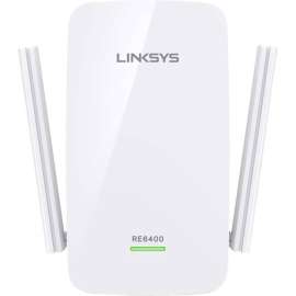 Linksys RE6400 IEEE 802.11ac 1.17 Gbit/s Wireless Range Extender, 2.40 GHz, 5 GHz, 1 x Network (RJ-45), Ethernet, Fast Ethernet, Gigabit Ethernet, Wall Mountable