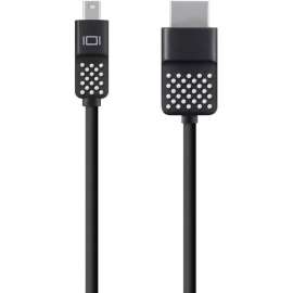 Belkin Mini DisplayPort to HDTV Cable - 11.81 ft HDMI/Mini DisplayPort A/V Cable for Audio/Video Device, Tablet, HDTV, Workstation, MacBook, Ultrabook - First End: 1 x Mini DisplayPort Digital Audio/Video - Male - Second End: 1 x HDMI Digital Audio/
