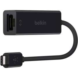 Belkin USB-C to Gigabit Ethernet Adapter, USB 3.1, 1 Port(s), 1, Twisted Pair