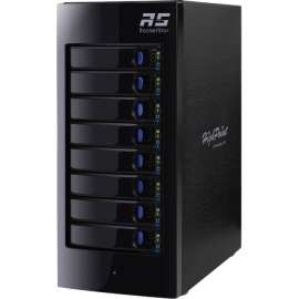 HighPoint RocketStor 6418AS Drive Enclosure, Mini-SAS Host Interface Tower, 8 x Total Bay, 8 x 2.5"/3.5" Bay, Aluminum