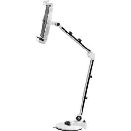 SIIG Full Motion Easy-Adjust Universal Tablet Mount - White - 12" Screen Support - 2.20 lb Load Capacity - 1