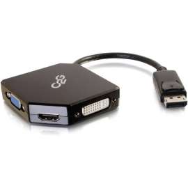 C2G DisplayPort to HDMI, VGA, DVI Adapter Converter, M/F, C2G DisplayPort Male to HDMI Female Adapter, DisplayPort Male to DVI Female Adapter, DisplayPort Male to VGA Female Adapter