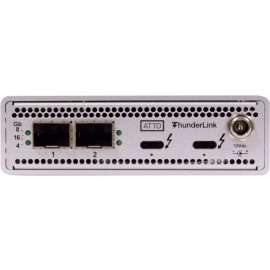 Atto Technology ATTO 40Gb/s Thunderbolt 3 (2-port) to 16Gb/s FC (2-port) ( Includes SFPs ), Thunderbolt 3, 40 Gbit/s, 16 Gbit/s, 2 x Total Fibre Channel Port(s), 2 x LC Port(s)