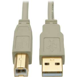 Tripp Lite 6ft USB 2.0 Hi-Speed A/B Cable M/M 28/24 AWG 480 Mbps Beige 6', USB for Scanner, Notebook, Printer, 60 MB/s, 5.91 ft, 1 x Type A Male USB