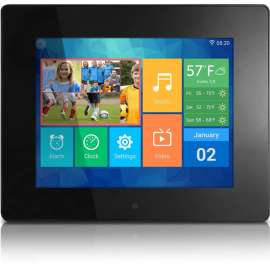 Aluratek 8" Wi-Fi Digital Photo Frame with Touchscreen LCD Display, 8" LCD Digital Frame, 1024 x 768, Cable/Wireless, 4:3
