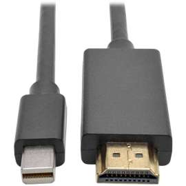 Tripp Lite 3ft Mini Displayport to HDMI Adapter Converter Cable MDP-HDMI M/M 1080p, HDMI/Mini DisplayPort for Audio/Video Device, TV, Monitor, Projector, Graphics Card, Notebook, 3 ft, 1 x Mini DisplayPort Male Digital Audio/Video, 1 x HDMI Male Digital A