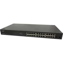 Transition Networks Smart Managed PoE+ Switch, 24 Ports, Manageable, Gigabit Ethernet, 1000Base-X, 10/100/1000Base-T