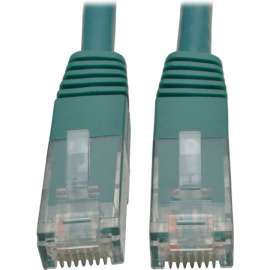 Tripp Lite 3ft Cat6 Gigabit Molded Patch Cable RJ45 M/M 550MHz 24 AWG Green, Category 6 for Network Device, Router, Modem, Blu-ray Player, Printer, Computer, 128 MB/s, Patch Cable, 3 ft