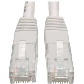 Tripp Lite 5ft Cat6 Gigabit Molded Patch Cable RJ45 M/M 550MHz 24 AWG White, Category 6 for Network Device, Router, Modem, Blu-ray Player, Printer, Computer, 128 MB/s, Patch Cable, 5 ft
