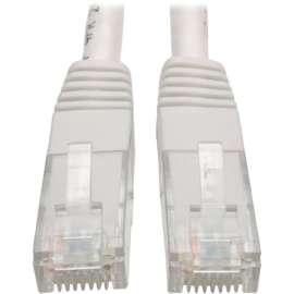 Tripp Lite 3ft Cat6 Gigabit Molded Patch Cable RJ45 M/M 550MHz 24 AWG White 3', Category 6 for Network Device, Router, Modem, Blu-ray Player, Printer, Computer, 128 MB/s, Patch Cable, 3 ft