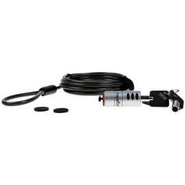 Rocstor Rocbolt Portable Security Cable With Key Lock and (2) Keys, Portable, Galvanized Steel, Nickel, Zinc Alloy, 6 ft, For Notebook, Desktop Computer, Docking Station, Monitor, Projector
