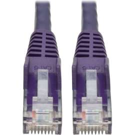 Tripp Lite Cat6 Gigabit Snagless Molded (UTP) Ethernet Cable (RJ45 M/M) PoE Purple 2 ft. (0.61 m), Category 6 for Switch, Hub, Network Device, Router, Server, Modem, Network Adapter, 128 MB/s, Patch Cable, 2 ft