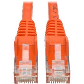 Tripp Lite Cat6 Gigabit Snagless Molded (UTP) Ethernet Cable (RJ45 M/M) PoE Orange 1 ft. (0.31 m), Category 6 for Switch, Hub, Network Device, Router, Server, Modem, Network Adapter, 128 MB/s, Patch Cable, 1 ft