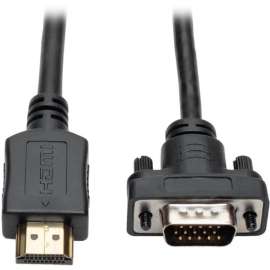 Tripp Lite HDMI to VGA Active Adapter Cable Low Profile HD15 M/M 1080p 6ft, HDMI/VGA for Video Device, Monitor, Projector, TV, Blu-ray Player, 5.91 ft, 1 x HDMI Male Digital Audio/Video, 1 x HD-15 Male VGA