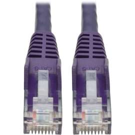 Tripp Lite Cat6 Gigabit Snagless Molded (UTP) Ethernet Cable (RJ45 M/M) PoE Purple 6 ft. (1.83 m), Category 6 for Switch, Hub, Network Device, Router, Modem, Server, Network Adapter, 128 MB/s, Patch Cable, 6 ft