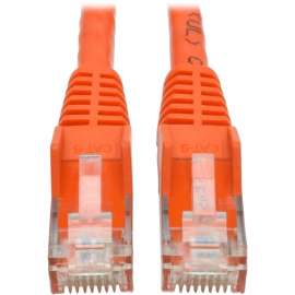 Tripp Lite 15ft Cat6 Snagless Molded Patch Cable UTP Orange RJ45 M/M 15', Category 6 for Switch, Hub, Network Device, Router, Modem, Server, Network Adapter, 128 MB/s, Patch Cable, 15 ft