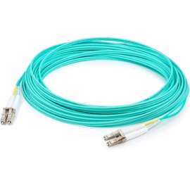 AddOn 25m LC (Male) to LC (Male) Aqua OM4 Duplex Fiber OFNR (Riser-Rated) Patch Cable, 100% compatible and guaranteed to work in OM4 and OM3 applications